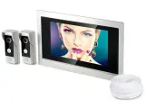 Набор: цветной AHD видеодомофон HDcom S-101AHD и 2 вызывные антивандальные панели. Запись видео на SD карту в подарочной упаковке