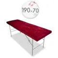 Чехол для кушетки и массажного стола, велюр, 190x70-75 см, красный