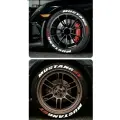 Наклейки на шины MUSTANG GT (бело-красные). Клей в комплекте. Резиновые буквы для колес авто и мото из 3D резины, Спортивные диски. Надписи на диски и колёса.