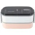 Ланч бокс двойной 1400 мл. Kamille KM 2134 пластик, нержавеющая сталь (2134 / розовый)