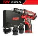 Аккумуляторный шуруповерт WOSAI 12В, 2 скорости + Два аккумулятора (1,5Ач+1,5Ач), Гарантия 6мес