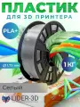 PLA+ пластик LIDER-3D для 3D принтера 1.75 мм, Серый, цвет 1 кг