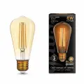 Набор из 5 штук Лампа Gauss Filament ST64 8W 740lm 2400К Е27 golden LED 1/10/40