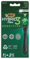 Bic Станок для бритья Flex 3 Hybrid Sensitive, 2 кассеты