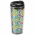 Термокружка DANIKS 0,42 л, Графика, колба, разноцветный