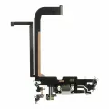 Шлейф/FLC iPhone 13 Pro Max системный разъем/микрофон (белый)