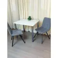 Стол обеденный/ цвет Белый, 90*70 см. Ножки хром.