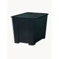 Контейнер с крышкой 22л, 39*28*28см, черный/прозрачный. Икеа Самла, Ikea Samla