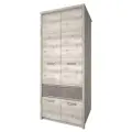Шкаф Anrex JAZZ 4DG1S, 210 x 59 x 86.6 см, цвет: Каштан найроби/Оникс