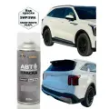 Краска KIA SORENTO 3, код SWP, SNOW WHITE PEARL Белоснежная жемчужина, автомобильная эмаль FixPaint Spray, 2 аэрозольных баллончика по 520 мл, 1-й и 2-й слой