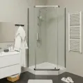 Душевой уголок Parly ZPE911TE (90х90х195), низкий поддон, профиль хром, стекло прозрачное