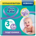 Подгузники Evy Baby Midi, 5-9кг, 3М, 64шт