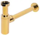 Сифон металлический для раковины Groсenberg GB210GO круглый, цвет: золото, латунь
