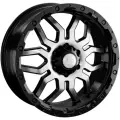 Литые диски LS wheels 1285 7x16 5x139,7 ET35 dia 98,5 BKF (цвет: черный+полировка)