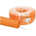 Гофра для кабеля 25мм ПНД с зондом 75 метров легкая оранжевая TDM Electric