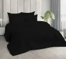 Пододеяльник 1,5 спальный (145х215см.) Блэк (черный). Поплин гладкокрашеный , хлопок 100%.