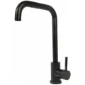 Смеситель для кухонной мойки 35-08 высокий поворотный излив, черный