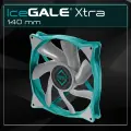 Вентилятор iceberg 140x140x25 IceGALE Xtra TEAL, PWM, 500-2500rpm, 47dB(M), 0.56A