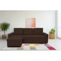 Диван кровать угловой раскладной Перу кофейный рогожка с ящиком для хранения для дома и дачи Фабрика Диван 365