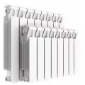 БиМеталлический радиатор Rifar Monolit Ventil 500 \ 10 секций \ 50мм с нижним левым подключением