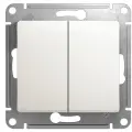 Glossa Schneider Electric Перламутр Выключатель 2-клавишный, сх.5, 10АХ (комплект 5шт)