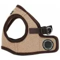 Шлейка Puppia Soft vest harness B (XS), обхват шеи 19  см, бежевый/черный, XS