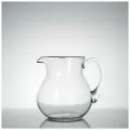 Стеклянный кувшин с ручкой для воды, молока, напитков, 0,5 л. высота 14 см диаметр 15.3 см. Неман 5547/0.5л