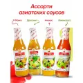 Тайские соусы MAE PLOY Ассорти 4 шт по 285 мл: манго, дрессинг для салата, ананас, лемонграсс