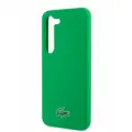 Lacoste для Galaxy S23 чехол Liquid silicone Croc Logo Hard Green