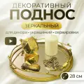 Поднос Conflate декоративный, металлический, круглый, для украшений и духов