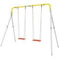 Качели двойные Romana + фанерные качели R.103.28.04 серый/жёлтый