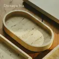 Поднос из природного травентина овальный, Divnaya Iva