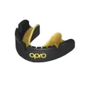 Боксерская капа Opro Gold Braces Black/Gold (Взрослый размер)