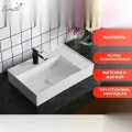 Раковина накладная Ceruttispa CR0017 прямоугольная, белая, 60,5х38х15 см