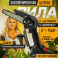 Электропила CraftCurrent, телескопическая, два аккумулятора Li-Ion, 2000mAh, 21В