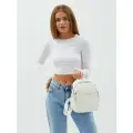 Рюкзак POUCHMAN, фактура зернистая, белый