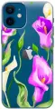 Силиконовый чехол на Apple iPhone 12 Mini / Эпл Айфон 12 мини с рисунком Amazing Callas