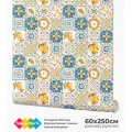 Самоклеящаяся пленка для декора мебели и кухонных фартуков Плитка с оливками (60х250см)