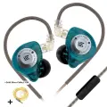 KZ EDX PRO X проводные внутриканальные наушники чёрного цвета Cyan MIC(GoldS
